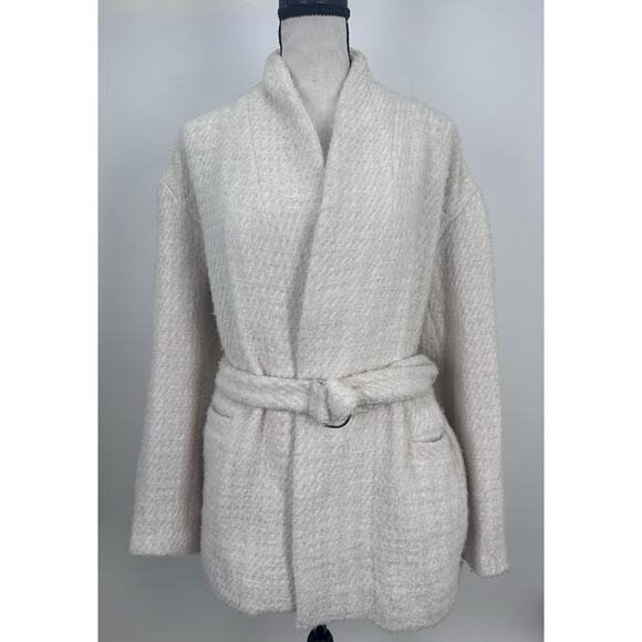 ⭐️ IRO Cotton Wool Belted Coat Jacket Sz 38 - Picture 2 of 9